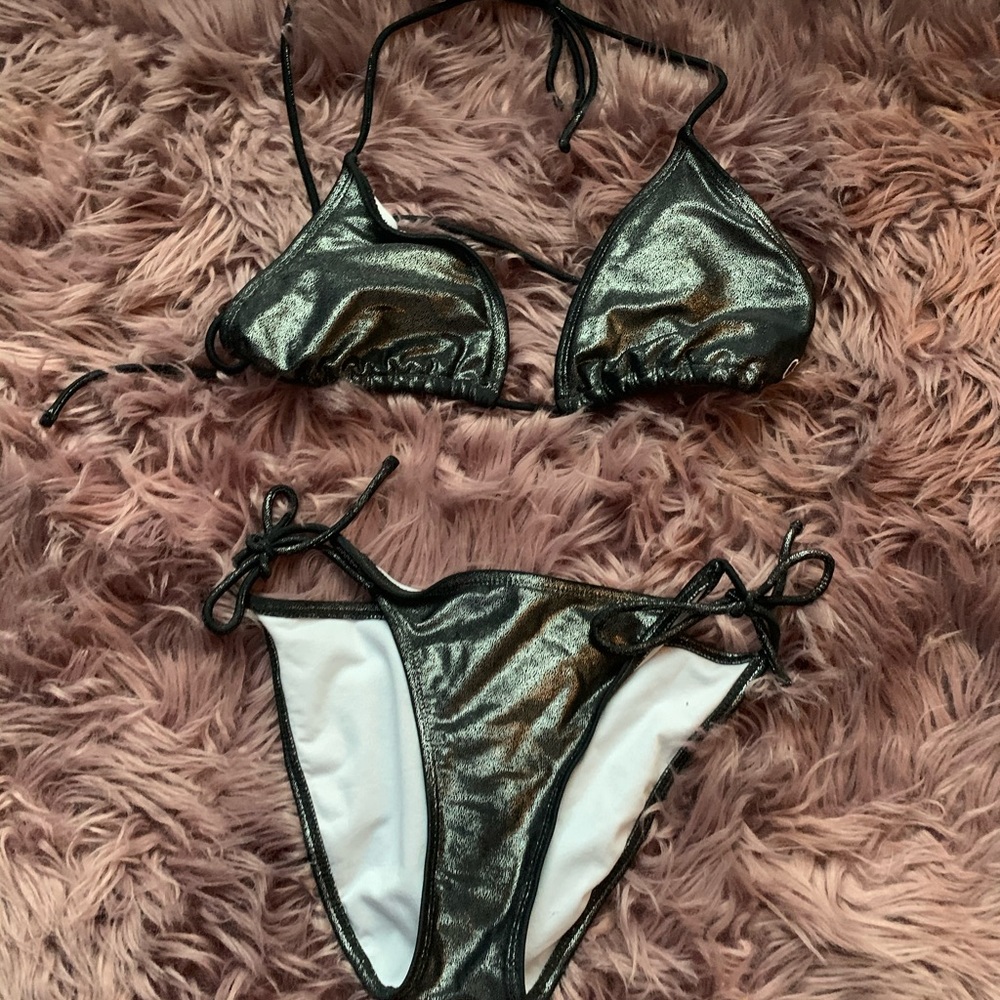 2 piece metallic bikini
